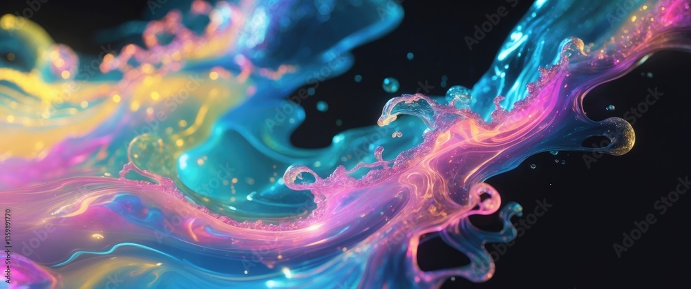 Fototapeta premium Abstract backdrop of dissolving fluids.