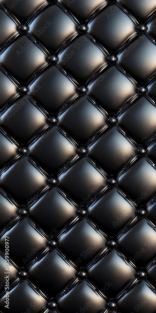black shiny diamond-quilted pattern, seamless texture black shiny diamond-quilted pattern, seamless texture
