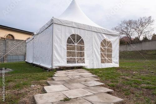 Wallpaper Mural A tent set up outside for guests. Torontodigital.ca