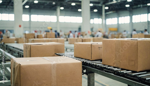 Wallpaper Mural Cardboard boxes with gifts or various goods at a goods delivery warehouse. Torontodigital.ca