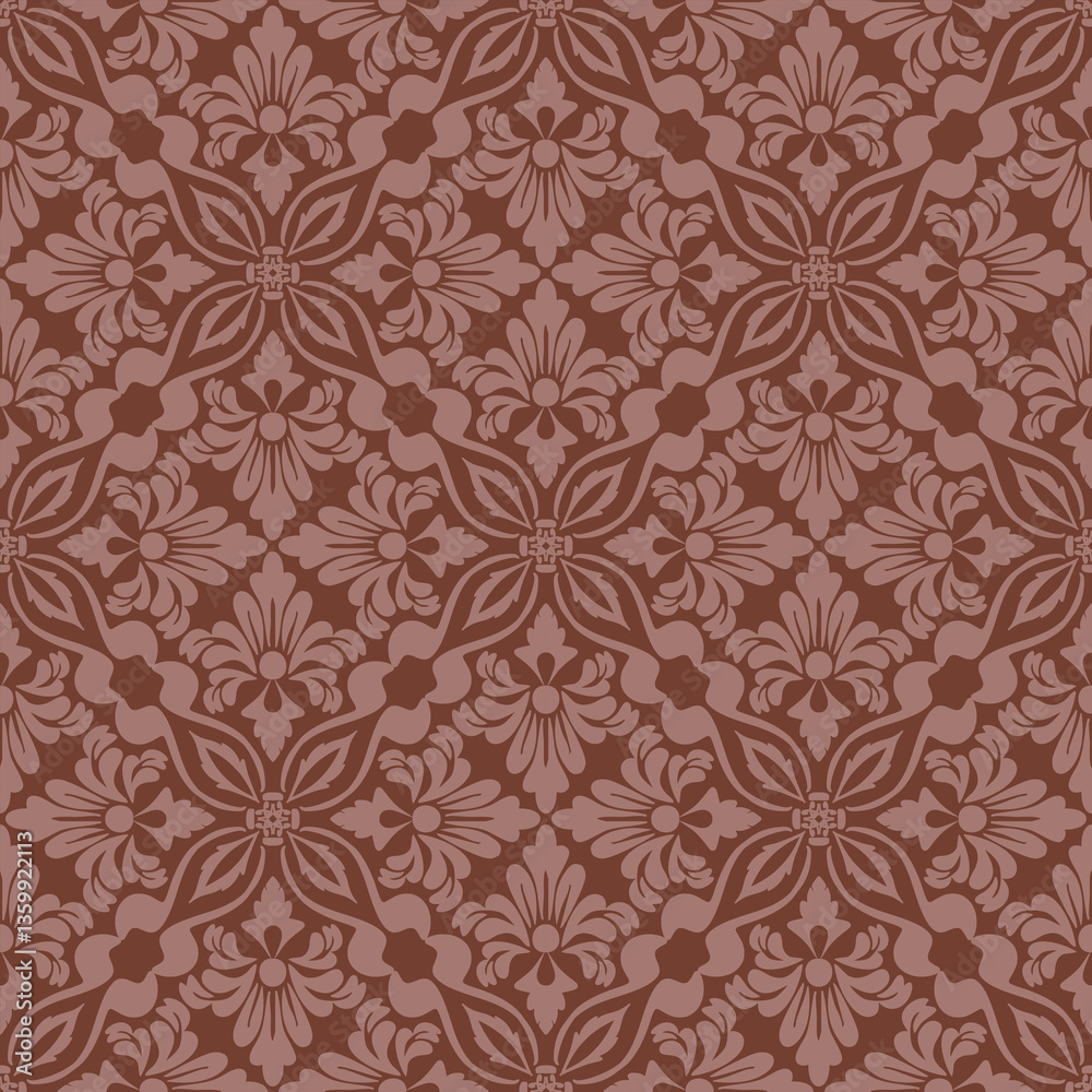 Elegant Red Pink Damask Seamless Pattern for Sophisticated Decorative Design . Vector illustration Elegant Red Pink Damask Seamless Pattern for Sophisticated Decorative Design . Vector illustration