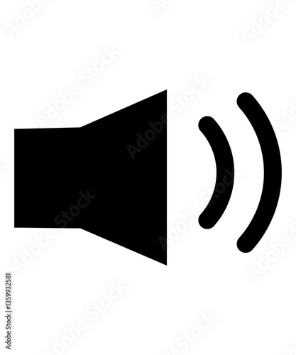 Increase volume icon filled with black