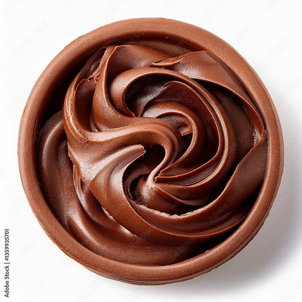 bowl of chocolate isolated on white background bowl of chocolate isolated on white background