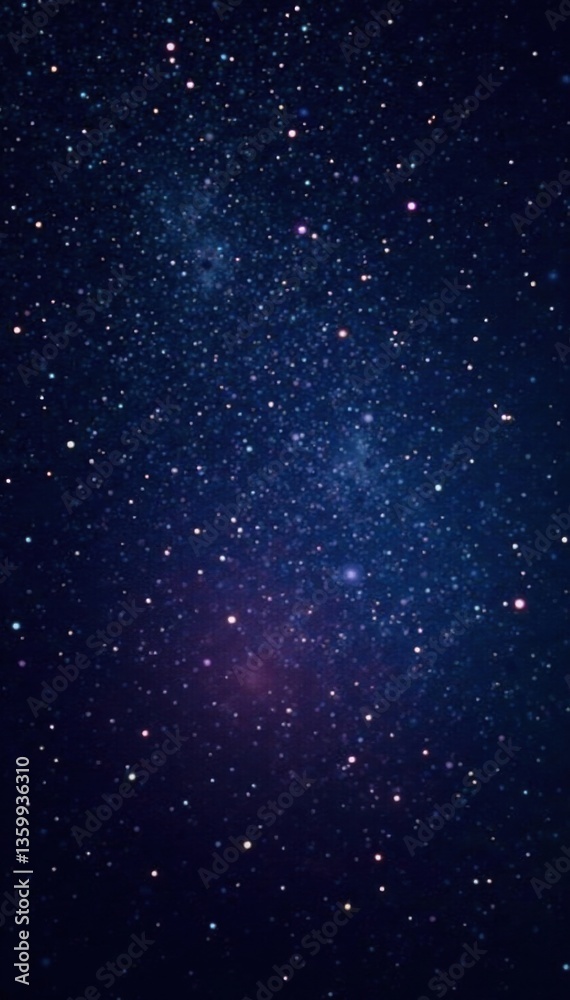 Naklejka premium starry night sky with sparkles on black background, galaxy, dark, astronomy