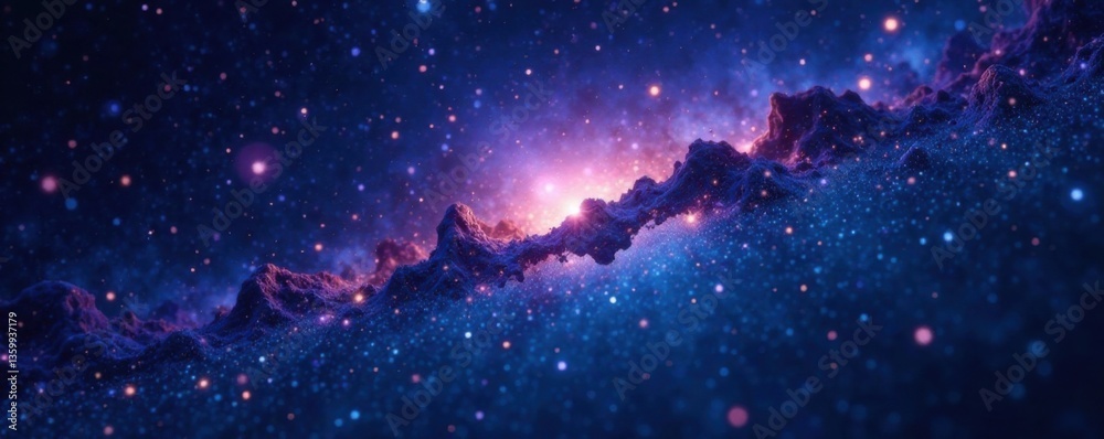 Fototapeta premium Stunning starry night sky with glittering diamonds scattered across the void, galaxy, cosmic, infinite