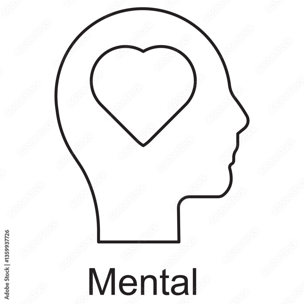Mental icon, Strengthening Mental Resilience, Unlocking the Power of the Mind, vector Mental icon, Strengthening Mental Resilience, Unlocking the Power of the Mind, vector