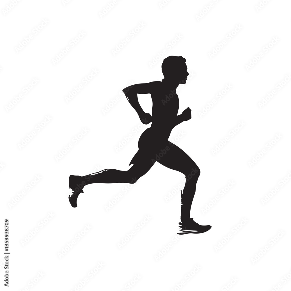 silhouette of a man running silhouette of a man running