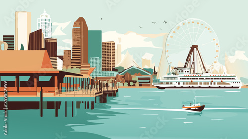 A Clear Day on Seattle’s Waterfront