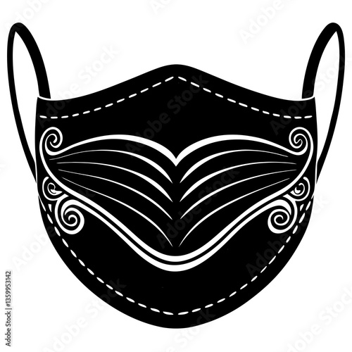 Face Mask Silhouette Vector