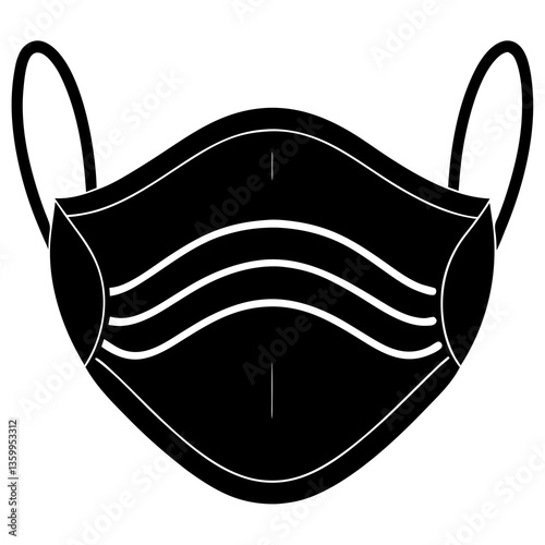Face Mask Silhouette Vector