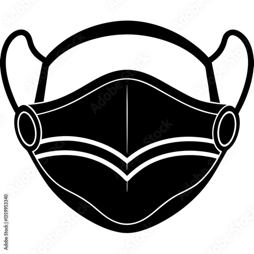 Face Mask Silhouette Vector