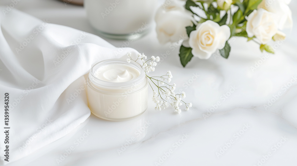 Softly Lit Cream and White Flowers