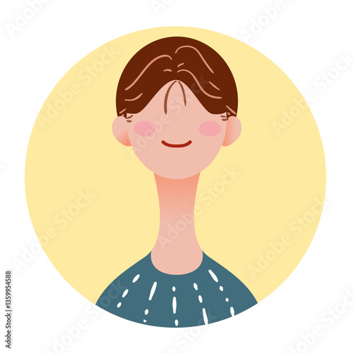vector illustration of a girl in color