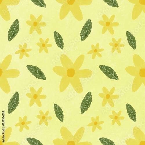 seamless pattern with autumn leaves