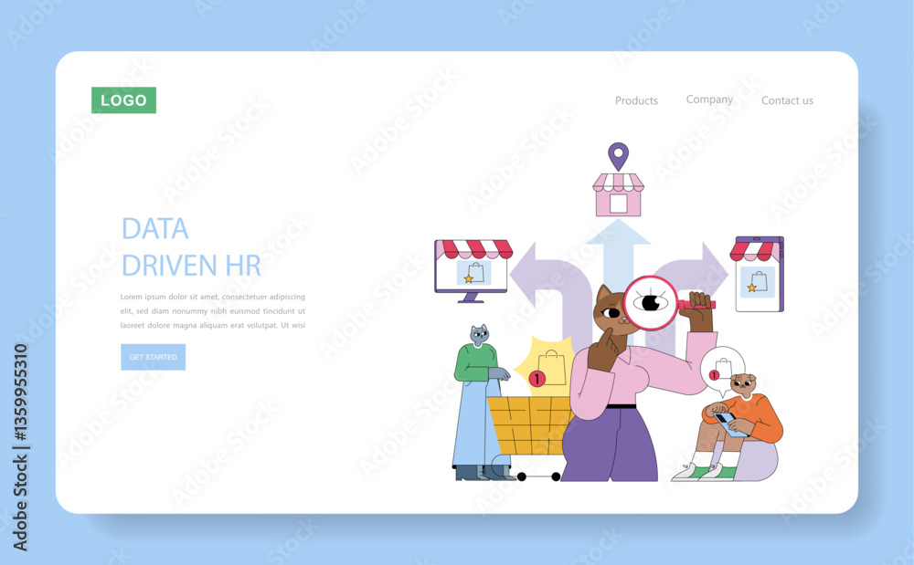 Fototapeta premium Marketing Tools. Flat Vector Illustration