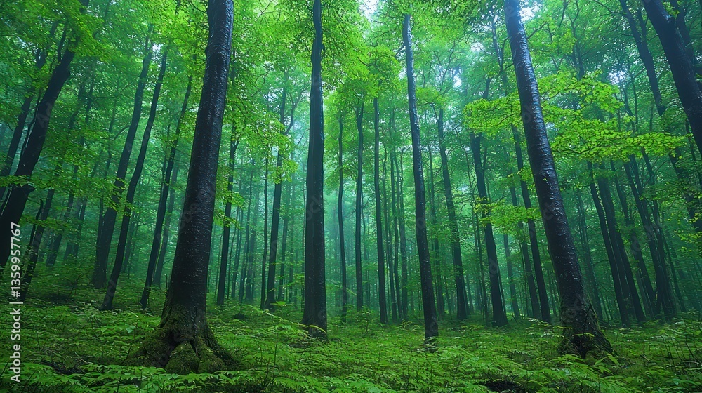 Lush green forest canopy Lush green forest canopy