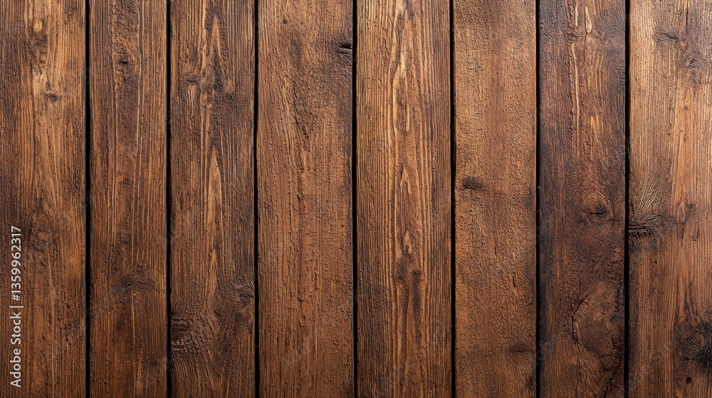 Fototapeta premium Wood Texture concept. Vertical wooden plank wall with rustic knots and texture