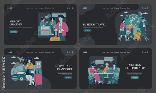 Business Travel. Flat Vector Illustration