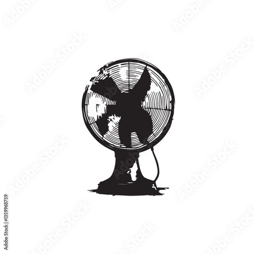 fan black and white
