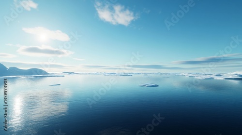Underwater Ocean Floating Moment Clear Water Blue Reflecting
