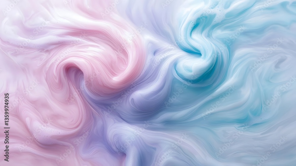 Abstract Swirls of Soft Pink and Blue Colors Blending Together in a Dreamy Fluid Motion Abstract Swirls of Soft Pink and Blue Colors Blending Together in a Dreamy Fluid Motion