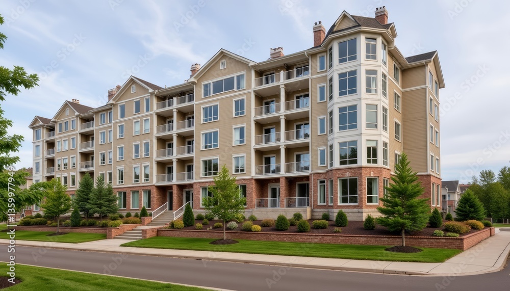 Mid-range condo development showcasing quality living, modern lifestyle Mid-range condo development showcasing quality living, modern lifestyle