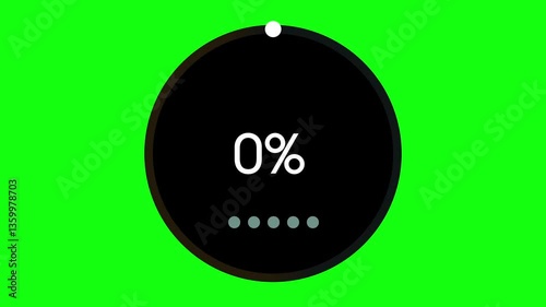 A dynamic animated infographic smoothly transitioning from 100% to 0%, perfect for data visualization and presentations.