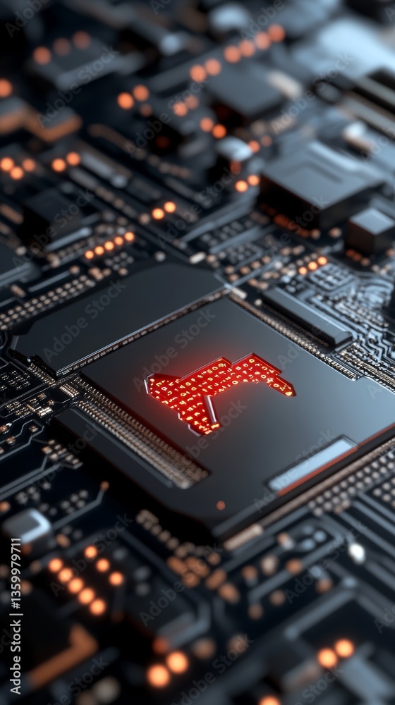 Visualization of a system vulnerability showcasing a glowing red crack amidst fragmented binary code on a digital shield Visualization of a system vulnerability showcasing a glowing red crack amidst fragmented binary code on a digital shield