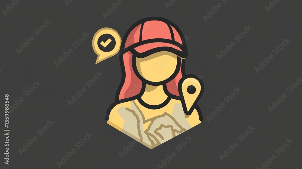 Customer tracking their package with a modern flat icon design illustrating location features Customer tracking their package with a modern flat icon design illustrating location features
