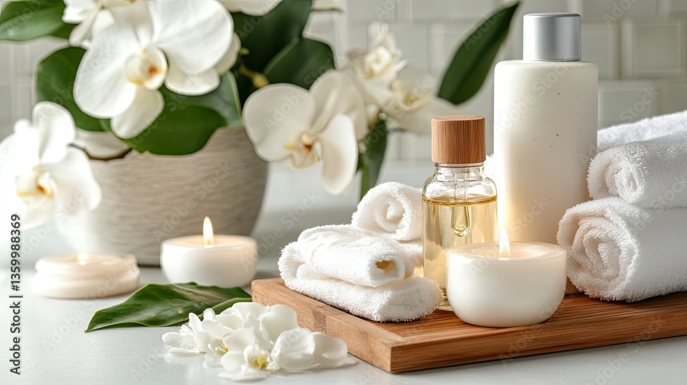 Relaxation Spa Setup with Essentials for Home Wellness Experience Relaxation Spa Setup with Essentials for Home Wellness Experience