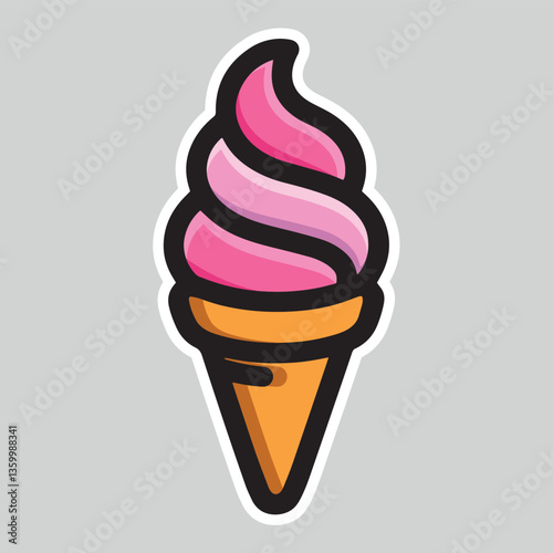 Hand-drawn doodle set. Different types of ice cream, waffle cone, cup, popsicle, and sundae. Sketch-style cafe menu, card, or birthday card decoration. Vector illustration.