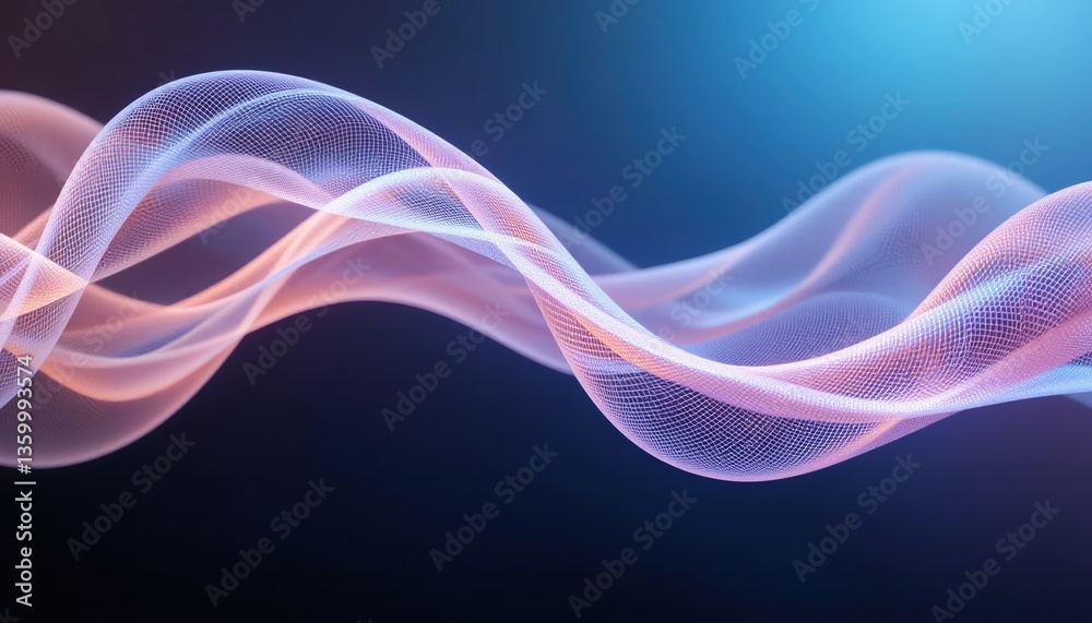 Fototapeta premium Dynamic wave patterns in digital art studio environment graphic visualization abstract design futuristic aesthetics