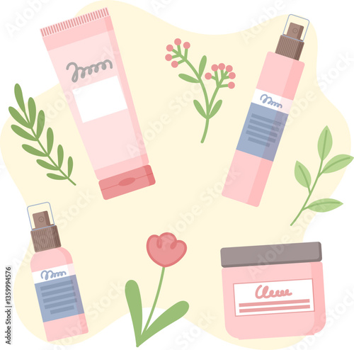 Natural cosmetics promoting wellness and facial care