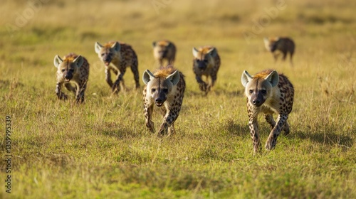 Weather Spotted Hyena Overview Verdant Plateau Scavenging