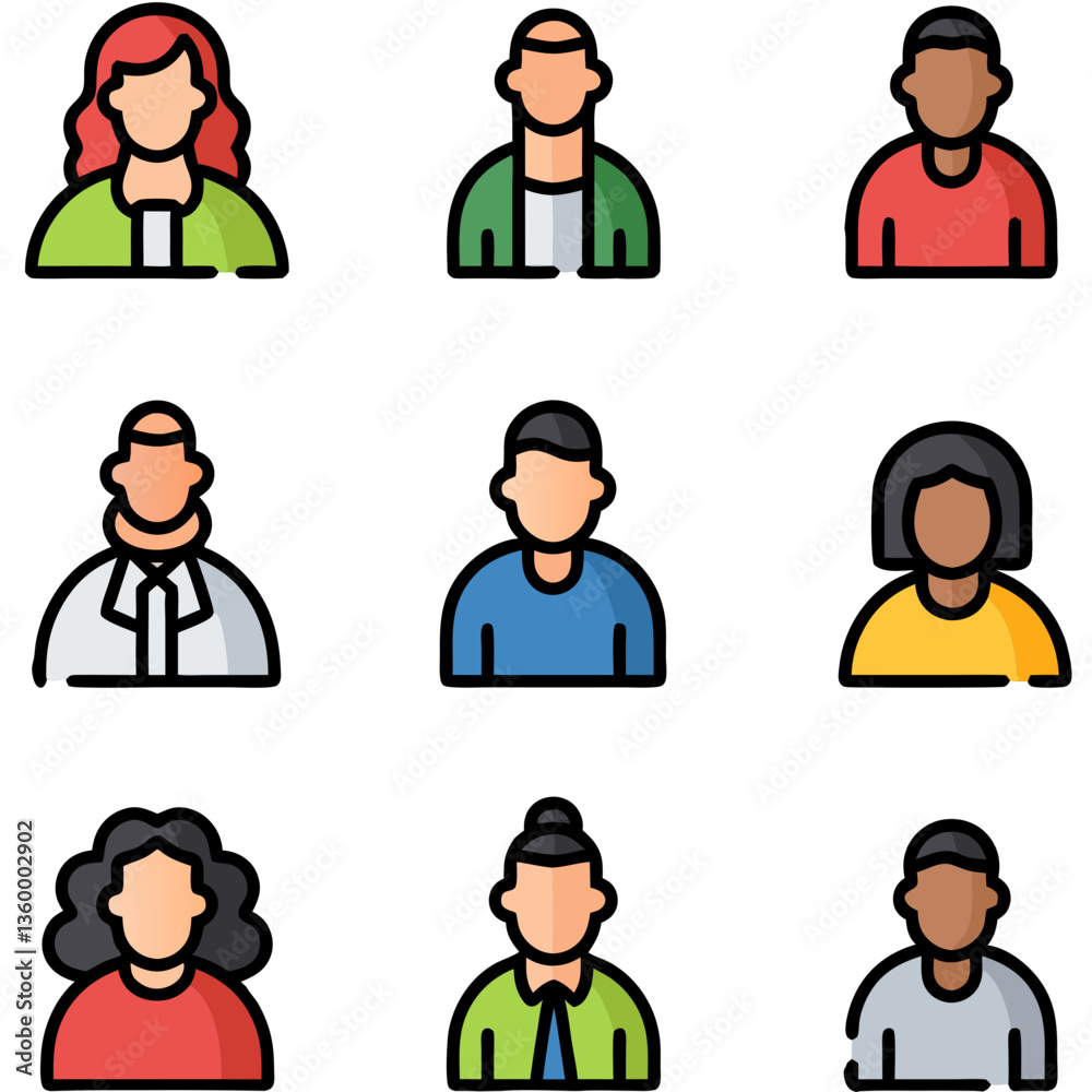 set of business people set of business people