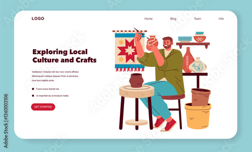 Slow Travel. Flat Vector Illustration