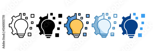 Digital Transformation Icon Set Multiple Style Collection