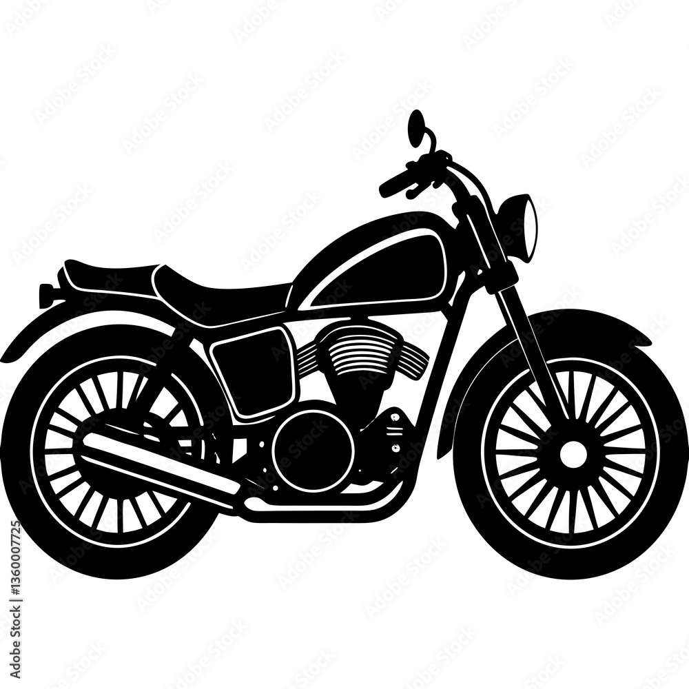 Obraz premium Motorcycle Silhouette Vector
