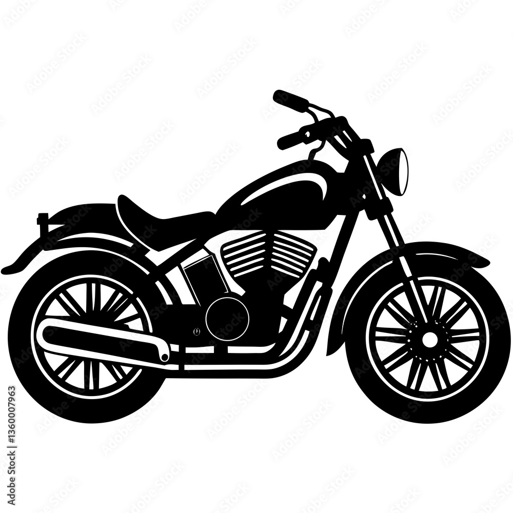 Obraz premium Motorcycle Silhouette Vector