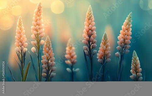 Pastel Flowers Blooming in Soft Dreamy Light
