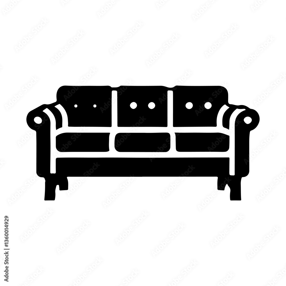 Armchair silhouette icon vector design.
