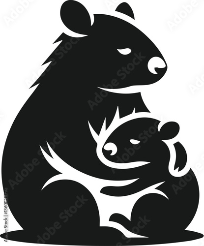 wombat vector silhouette
