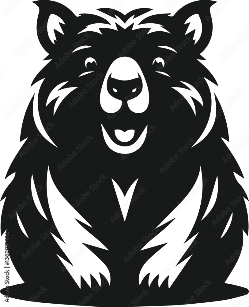 Fototapeta premium wombat vector silhouette