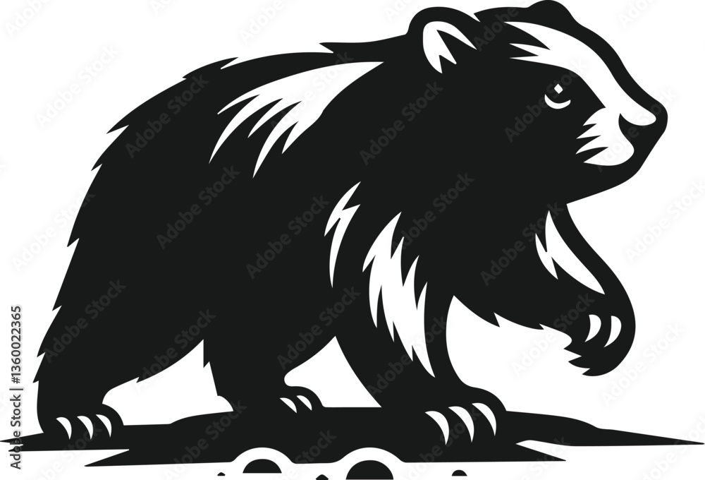 Fototapeta premium wombat vector silhouette