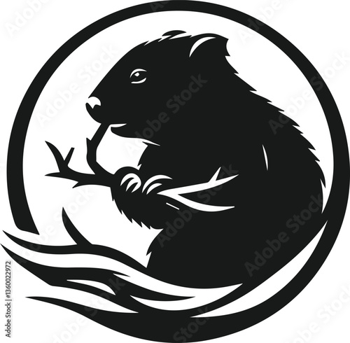 wombat vector silhouette
