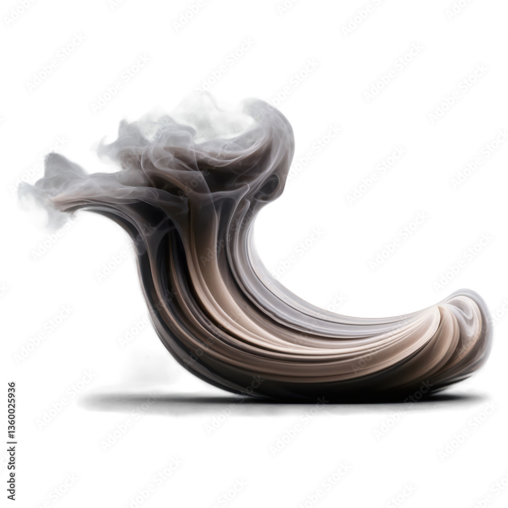 Abstract Smoke Sculpture in Brown and Gray Tones Abstract Smoke Sculpture in Brown and Gray Tones