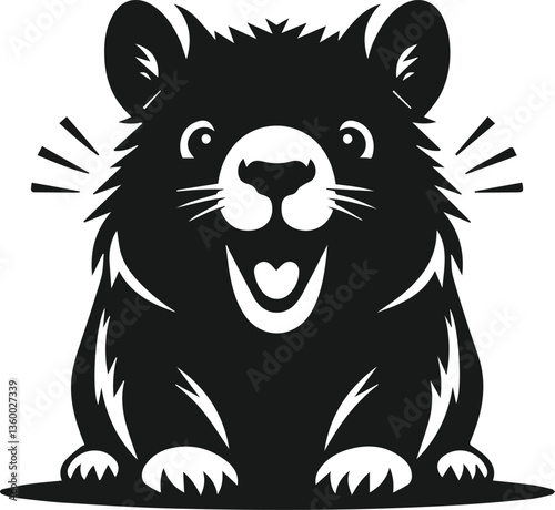 wombat vector silhouette