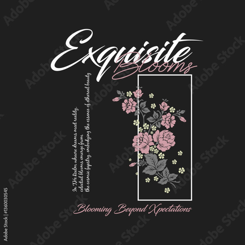 Exquisite Blooms Street look flowers graphic tee