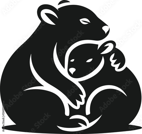 wombat vector silhouette