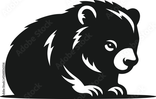 wombat vector silhouette